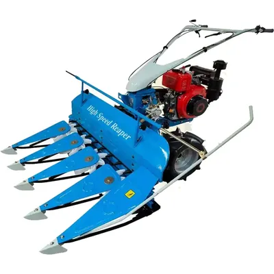 E Agro 7 HP 178F Diesel Reaper Harvester 4S-120, 4 Stroke Harvester Machine for Long Crops