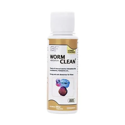 SFlora Worm Clean+ Ultimate, Efficient Internal De-wormer for All Fish (Capacity-120 ml)