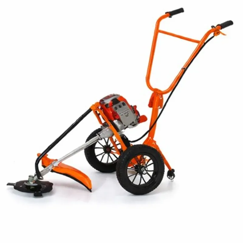 SPRAYMAN T-170, 2-Stroke 63 CC Trolley Brush Cutter, Heavy Duty 2.1 HP Wheel Type Petrol Grass Cutting Machine