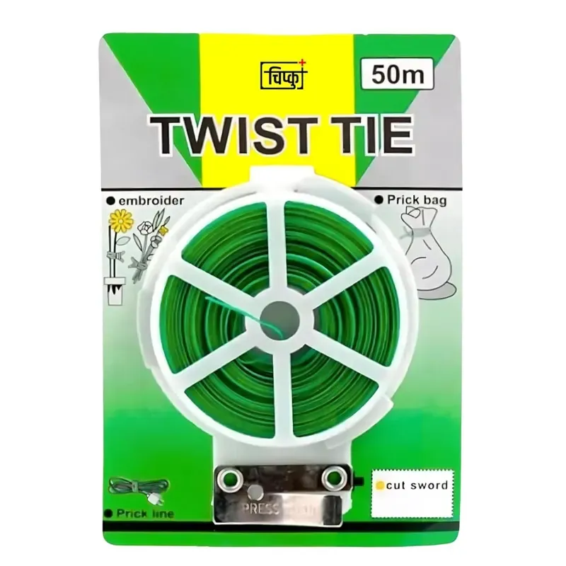 Chipku Heavy-Duty 50 m Twist Tie Wire With Cutter, Reusable Plant Support Wire For Gardening & Home Projects