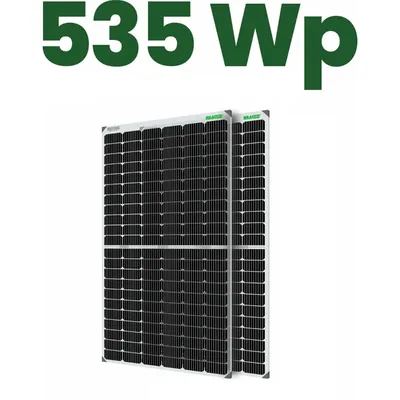 Waaree 535 W, 24 V Monocrystalline Half Cut Bifacial Solar Panel for Home and Commercial Usage