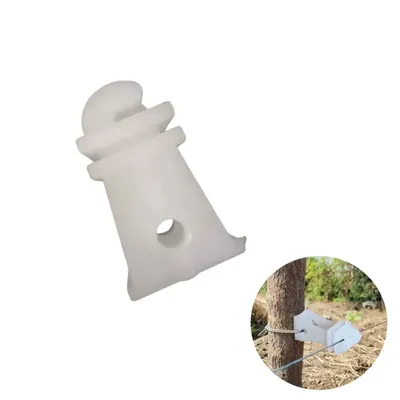 2.25 Inch White Plastic Insulator for Solar Fencing/Solar Energizer (Pack of 100)