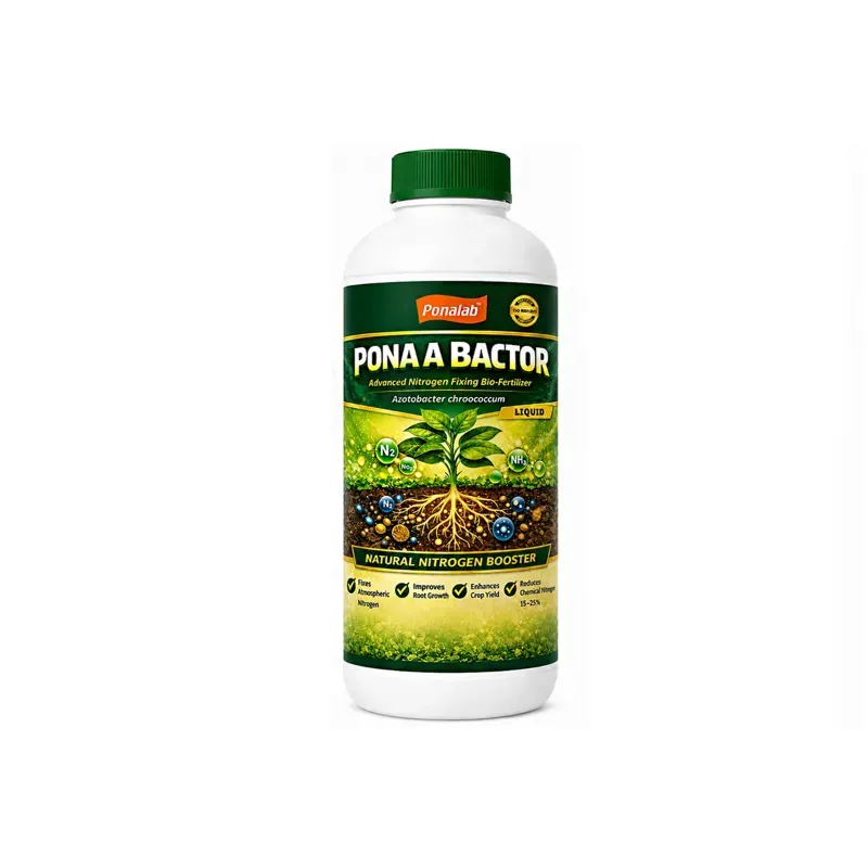 PONALAB PONA A BACTOR 100 ml, Acetobacter spp. Minimum 1 x 10⁸ CFU/ml Nitrogen-Fixing Bio-Fertilizer for Sugar Rich Crops