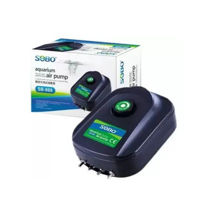 Sobo SB-988 Adjustable Flow Silent Air Pump (4 Outlets) for Aquarium Fish Tank