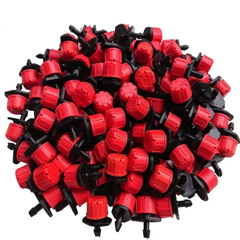 50pcs Adjustable Irrigation Dripper Sprinklers 1/4 Inch Emitters for Drip Irrigation System (Weight 1 kg)