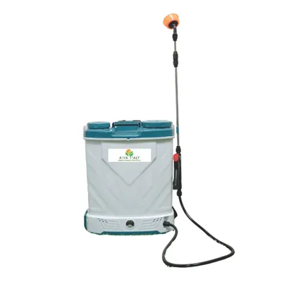 AIVA ITALY AV BT 16 Sprayer With 16 L Tank, 12 V-8 Ah Battery, Dual Manual & Battery Operation For Agriculture & Sanitation