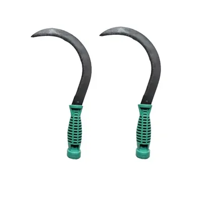 Heavy Duty 7 Inch Sickle with Strong Handle Grip (Set of 2)