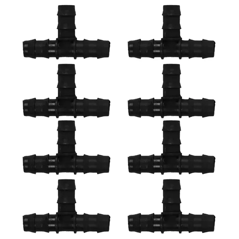 APPSTER 16 mm Drip Irrigation Tee Connectors, Pipe Joint Connectors for Home Garden Dripline & Lateral Pipes (Quantity-Pack Of 50)
