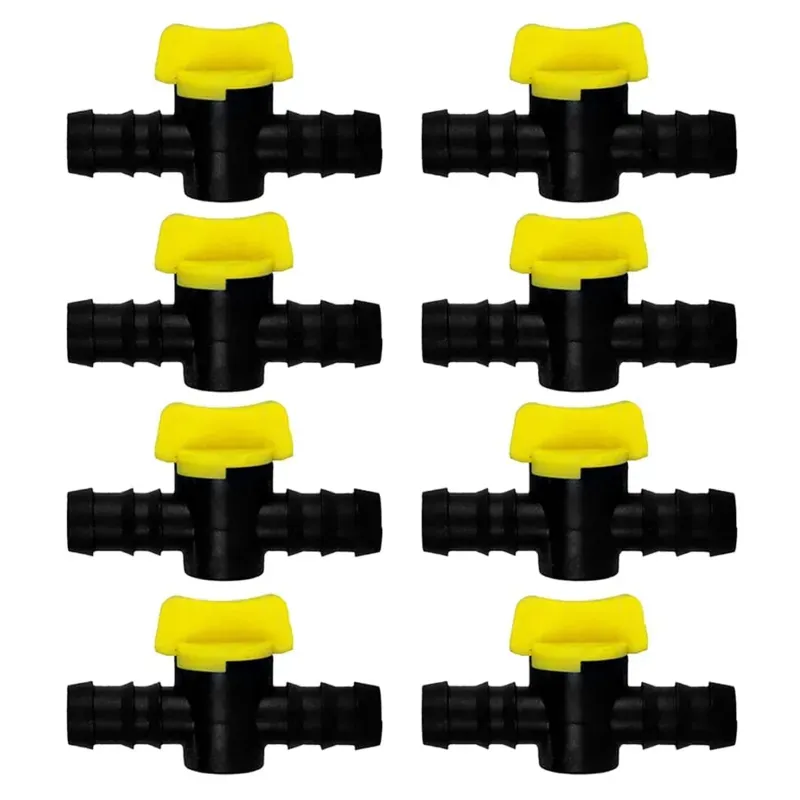 APPSTER 16 mm Drip Irrigation Straight Connector with Tap Joiner & Flow Regulator, Pipe Joint Connectors for Gardens (Quantity-Pack Of 50)
