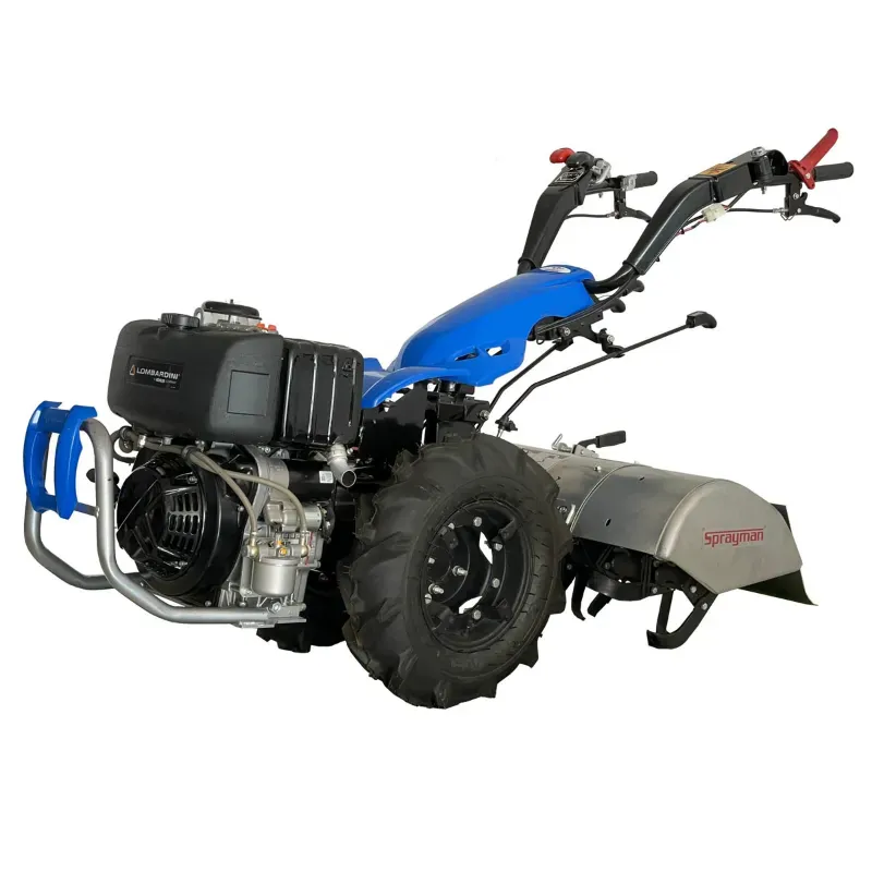 SPRAYMAN BSC 870HS, Back Rotary Self Start Diesel Tiller 10.6 HP LOMBARDINI Engine & Disc Brakes