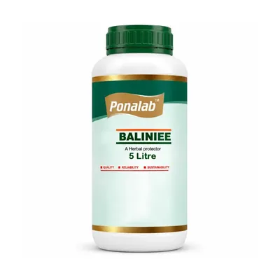PONALAB Baliniee Herbal Bio-Protection Liquid (5 Litre) PGPR Metabolites Plant Growth Promoter for Controls Red Mites, Thrips