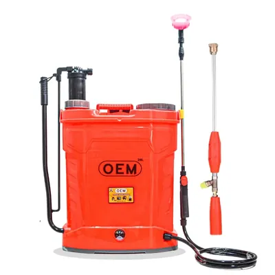 OEM 2in1 Manual and 12 V 12 Ah Battery Operated 20 L Agriculture knapsack Sprayer with Accessories for Agriculture Use