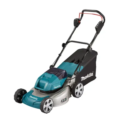 MAKITA DLM460PT2 18 V, 18 Inch 3-in-1 Cordless Lawn Mower With 2 Batteries and Charger