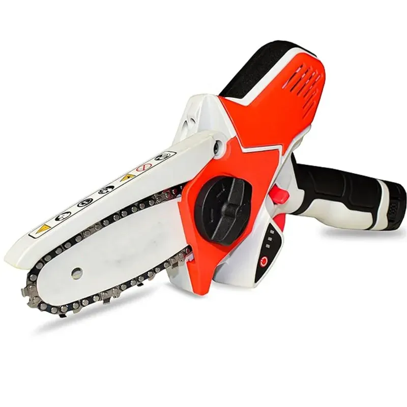 BSC 1758A Hand Operated, Cordless, Battery Chainsaw with 4 Inch Guide Bar, Ideal for Garden, Farm, Landscaping