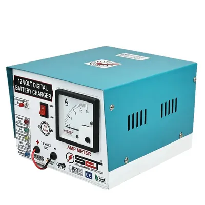 SET SAHAJANAND ELECTROTECH 12 V/ 10Ampere Digital Battery Charger (Autocut) For Charging Battery From 5 Ah To 220 Ah Battery