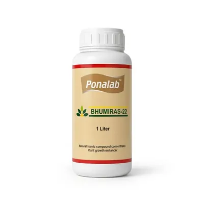 PONALAB Bhumiras 22 Humic Acid 12%, (250 ml) Organic Plant Growth Promoter & Soil Conditioner Peat Derived Root Developer