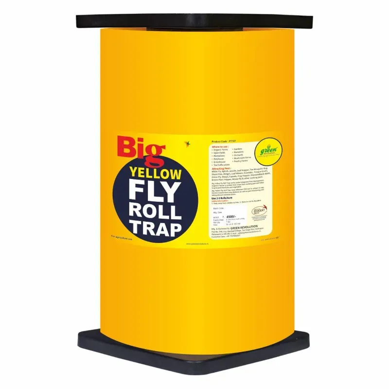 Green Revolution 30 cm x 100 m (Big) Yellow Sticky Roll for Controlling White Fly, Aphids, Jassids