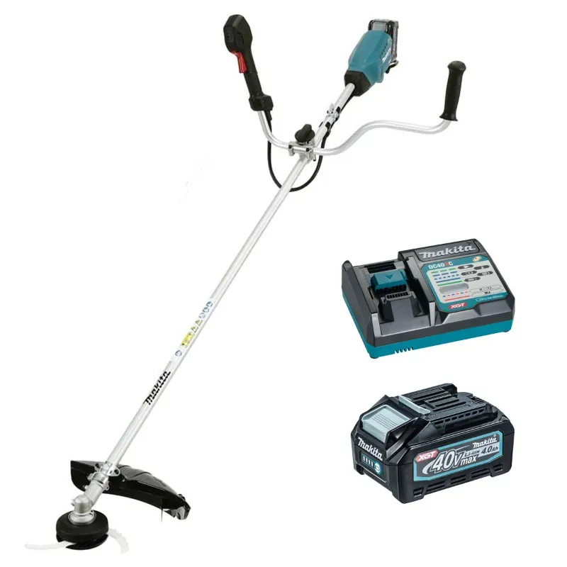 MAKITA UR016GM101, 40 V 600 W Cordless 3-Speed Grass Trimmer, Bike Handle with Battery & Charger