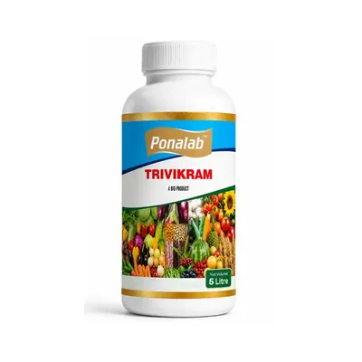 PONALAB 5 L Trivikrama Bio-Fungicide Trichoderma spp. (1 x 10⁸ CFU/ml) Liquid Suspension for Healthy Root Development in All Crops