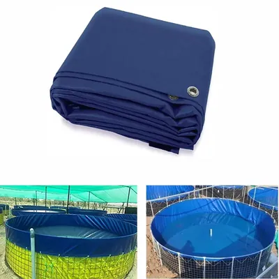 ZN GLOBAL NATION 650 GSM Round Tarpaulin for Biofloc Fish Tank, Capacity 10000 L