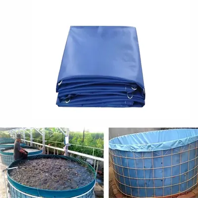 ZN GLOBAL NATION 650 GSM Round Tarpaulin for Biofloc Fish Tank, Capacity 30000 L