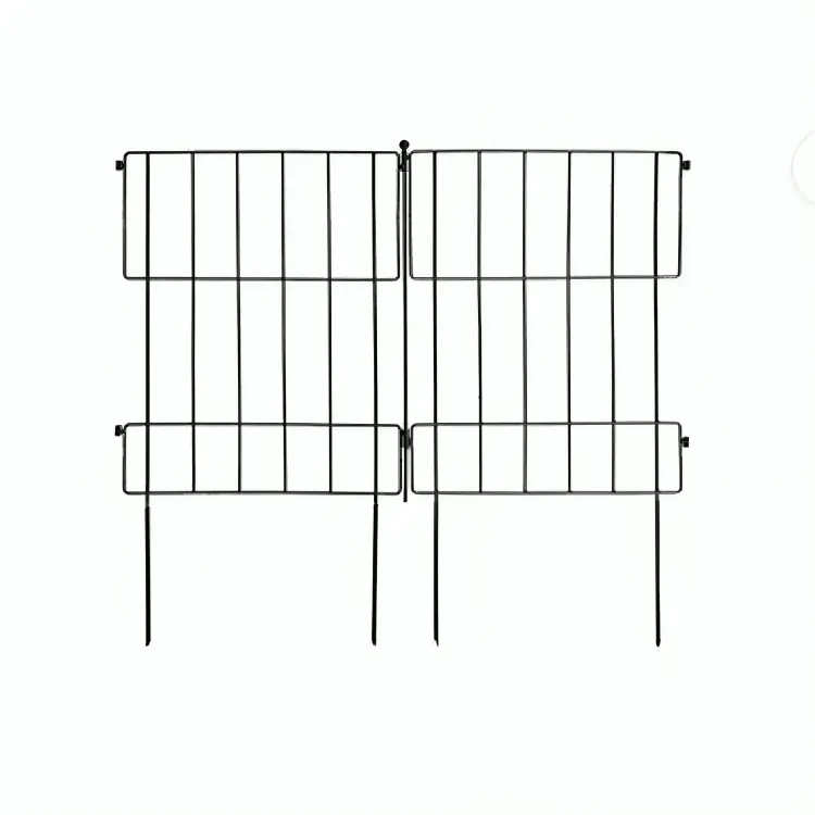 Ecofynd GF006-BLK-105 43 m Fence Picket (Black) Durable Black Metal Garden Fence for Outdoor Use.