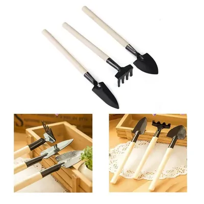 Unison Bonsai Tool Kit For Garden set of 3 Pcs (Trowel, Shovel and Rake)
