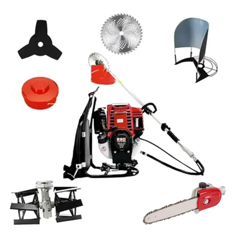 RBD 50 CC 4-Stroke Backpack 5-in-1 Brush Cutter with Weeder & Chainsaw Attachment