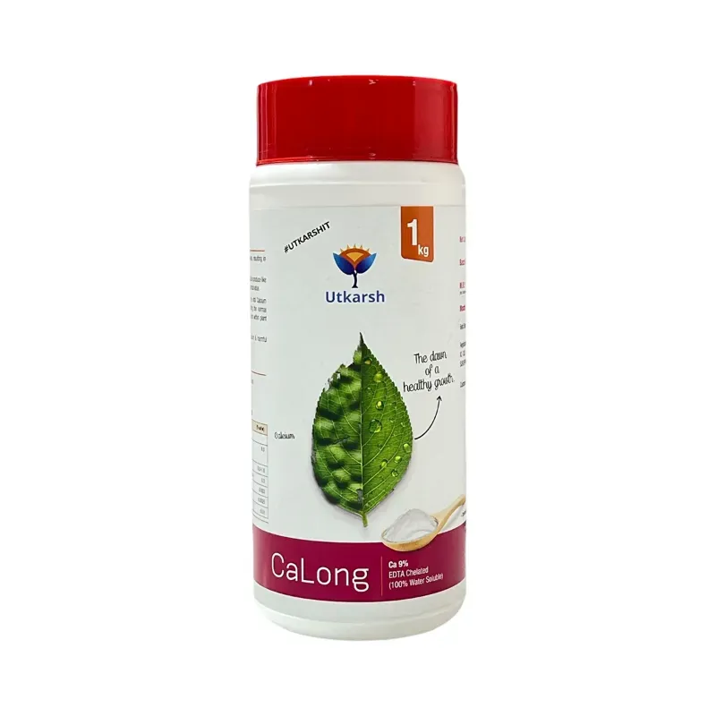 Utkarsh CaLong (Calcium, Ca 9%, EDTA Chelated 100% Water Soluble Foliar Spray Fertilizers) Increase Fruit Life, 1 kg (Pack-1 x 1 kg)