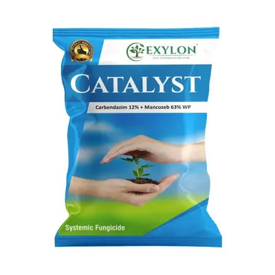 EXYLON Catalyst (Carbendazim 12% + Mancozeb 63% WP) Systemic Fungicide, For Fungal Disease Control In Plants (Quantity-500 g)