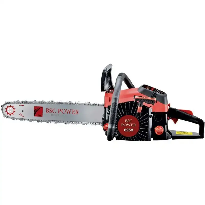 BSC Power 6258, 62 CC Petrol Chainsaw with 18 Inch Guide Bar for Landscaping, Wood Cutting/Logging and Tree Felling