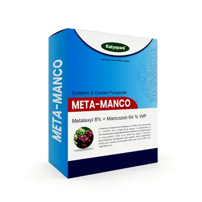 Katyayani Meta-Manco Metalaxyl 8% + Mancozeb 64% Wp Fungicide, Effective Fungal Disease Control & Contact Action (Quantity-500 g x 1)