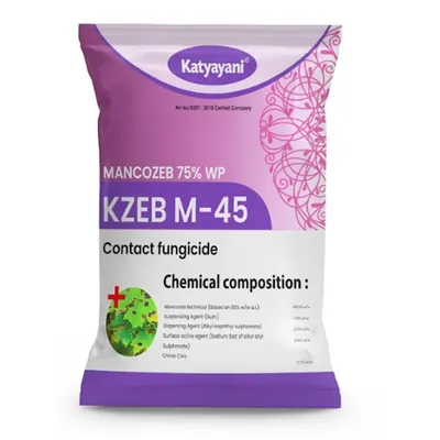 Katyayani KZEB M-45 Mancozeb 75% WP Contact Fungicide for controlling all Fungal Infections on Leaves Blast of Paddy (Quantity-1 kg (500 g x 2))