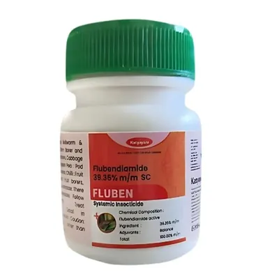 Katyayani Fluben Flubendiamide 39.35% SC Insecticide for Lepidopteran Pests (Pack-30 ml x 1)