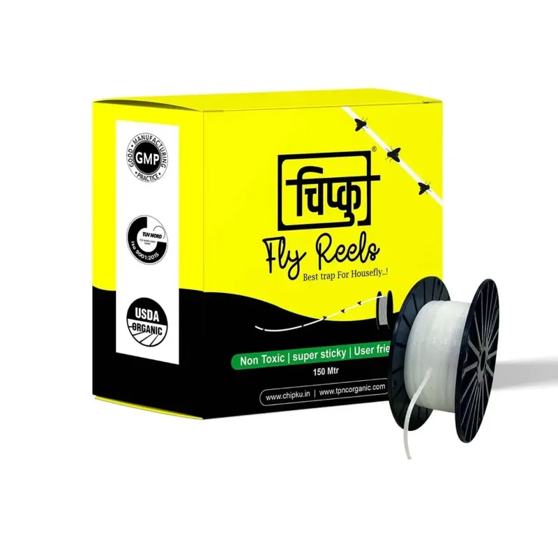 Chipku Fly Reels 150 m Super Sticky & Non-Toxic Fly Trap for Houseflies