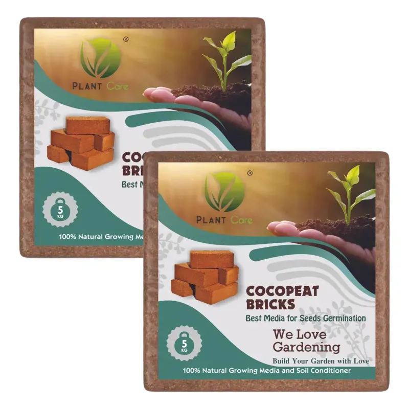 PLANT CARE 10 kg Highly Effective Cocopeat Brick for Plants and Vegetables, Suitable for Garden and Nursery