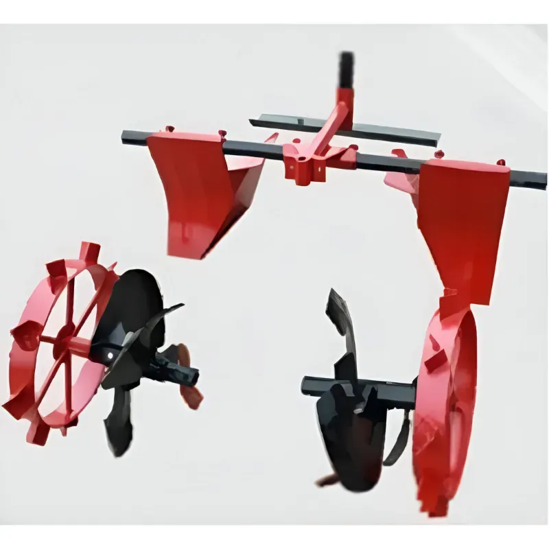 SPRAYMAN 3 in 1 Ditcher, Iron Wheel and Leveler Attachment Combo for 7 to 9 HP Diesel Power Weeder