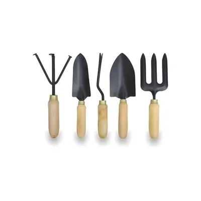 AGT Garden Tools Combo Kit of 5 Tools, Hand Cultivator, Small Hand Trowel, Big Hand Trowel, Garden Fork and a Hand Weeder (Weight 650 gm)