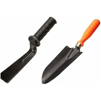 AGT Garden Tools Combo Kit of 3 Inch Khurpi and a small Hand Trowel, Used for Small-Scale Gardening Processes(2 Tools)