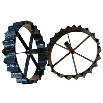 Power Weeder 2 Pcs of 16 Inch Iron Wheel For 5 to 9 HP Petrol Power Tiller