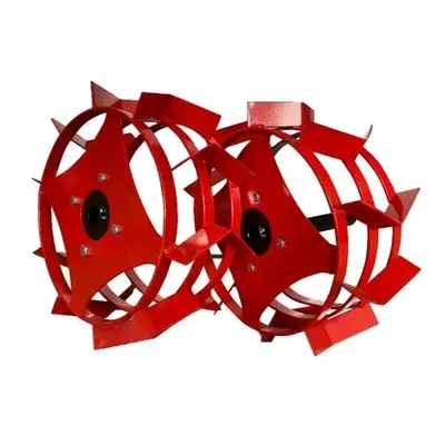 Heavy Duty 16 Inch Cage Wheel with Holder For 5 to 9 HP Petrol Power Tiller