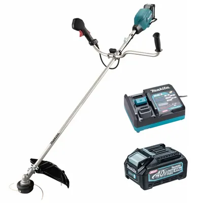 MAKITA UR006GM101, 40 V 1000 W Cordless 3-Speed Grass Trimmer, Bike Handle with Battery & Charger