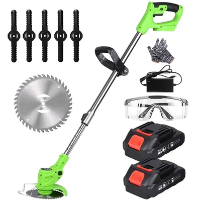 Giga Watts 2 in 1 Cordless Grass Trimmer & Brush Cutter with 2 pcs 1500mAh Battery & Blades