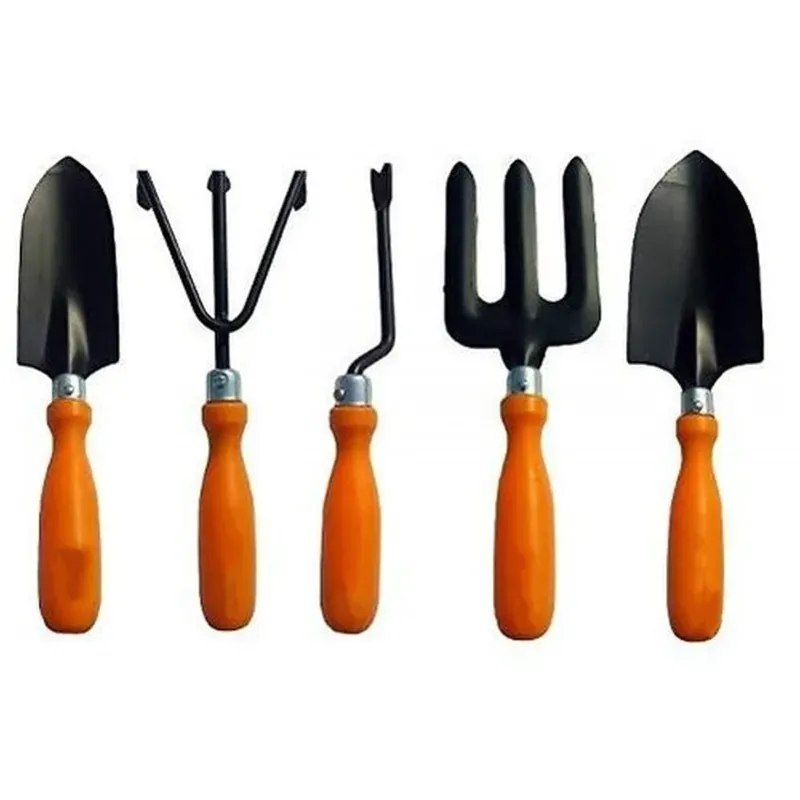 AGT Garden Tools Combo Kit of 5 Tools, Hand Cultivator, Small Hand Trowel, Big Hand Trowel, Garden Fork and a Hand Weeder (Weight 0.500 gm)
