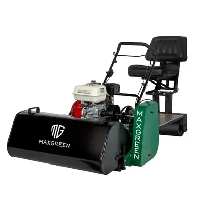 MAXGREEN 30 Inch Ride-On Cylindrical Petrol Lawn Mower with Honda GX-200 Engine, MCP30