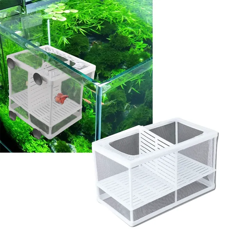 BOYU Aquarium Fish Breeding, Isolation, Hatchery Box For Fish Fry Net Box (Large Nb-3202A Double With Bottom Tray)