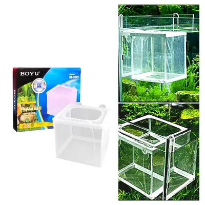 BOYU Aquarium Fish Breeding, Isolation, Hatchery Box for Fish Fry Net (Small (NB-3201), Single)