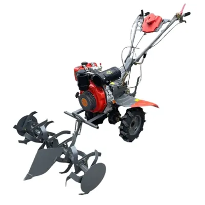 MECSTROKE 9 HP Diesel Power Weeder (178F) with 32 Blades, Side Discs & Free Ridger
