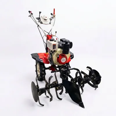 MECSTROKE 7 HP Diesel Power Tiller (173F) with Ridger, 32-Blade Rotavator, Side Discs & Double Shock Absorber