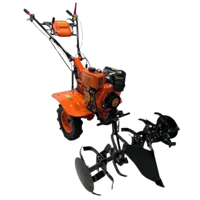 MECSTROKE 7 HP 247 CC Diesel Power Tiller (173F) with Ridger & Shock Absorber